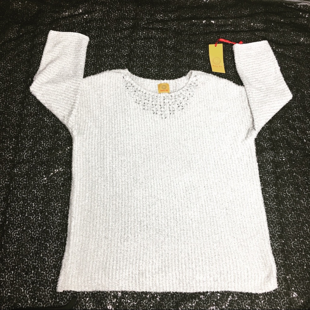 Ruby Rd. silver Eyelash Sweater - Picture 2 of 8